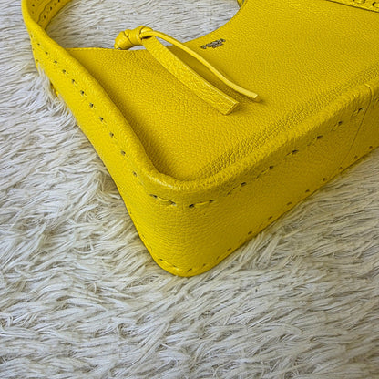 Fendi Yellow Leather Mini Top Handle Bag (Pre-Owned)