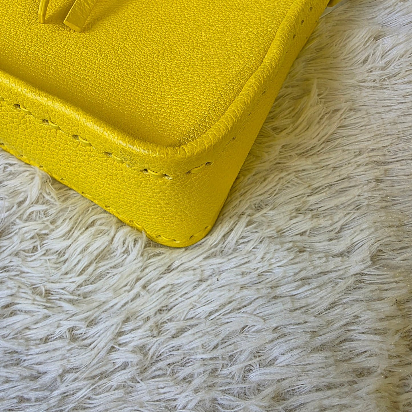 Fendi Yellow Leather Mini Top Handle Bag (Pre-Owned)