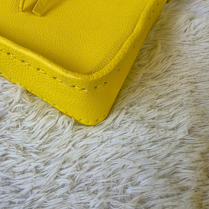Fendi Yellow Leather Mini Top Handle Bag (Pre-Owned)