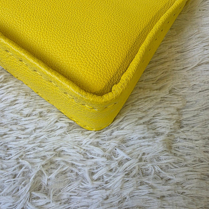 Fendi Yellow Leather Mini Top Handle Bag (Pre-Owned)