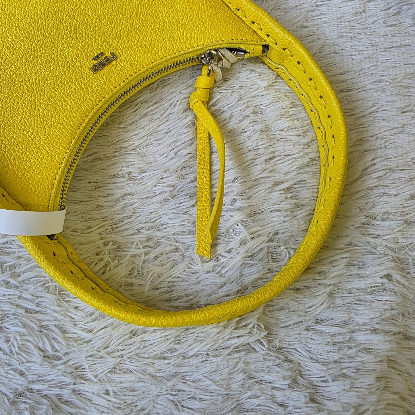 Fendi Yellow Leather Mini Top Handle Bag (Pre-Owned)