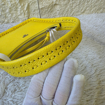 Fendi Yellow Leather Mini Top Handle Bag (Pre-Owned)