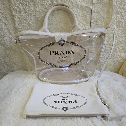 Prada Transparent PVC Tote Bag (Pre-Owned)