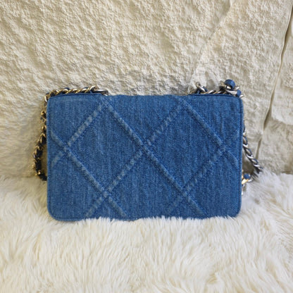 Chanel Denim 19 Chain Wallet Bag (Pre-Owned)