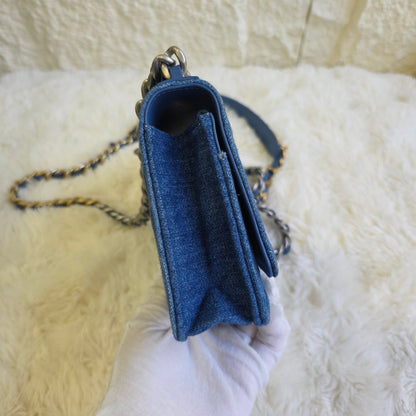 Chanel Denim 19 Chain Wallet Bag (Pre-Owned)