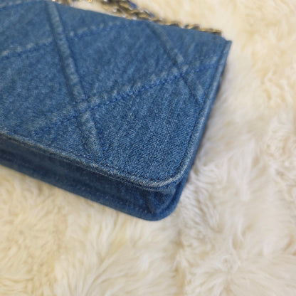 Chanel Denim 19 Chain Wallet Bag (Pre-Owned)
