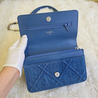 Chanel Denim 19 Chain Wallet Bag (Pre-Owned)