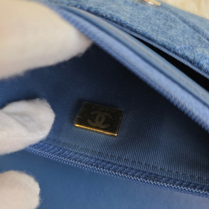 Chanel Denim 19 Chain Wallet Bag (Pre-Owned)