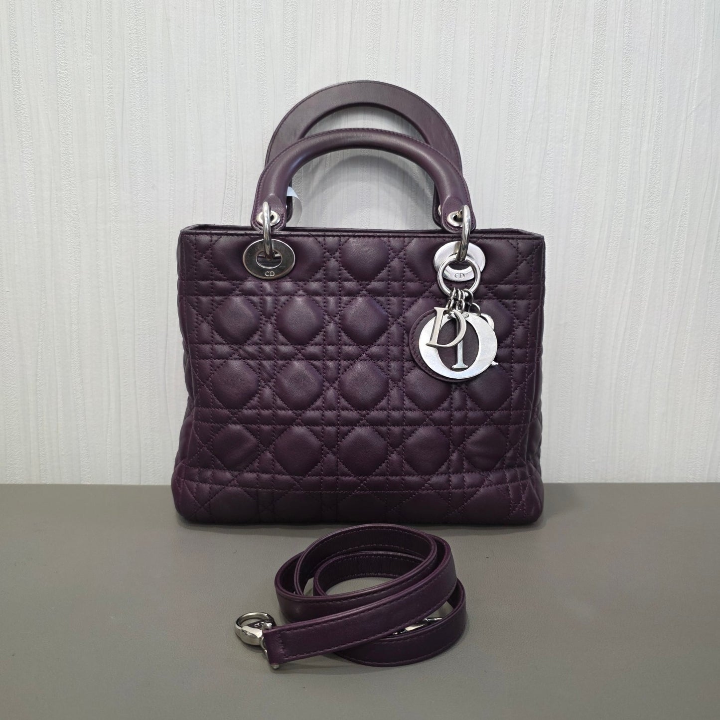 Dior Lady Dior Cannage Leather Handbag (Pre-Owned)