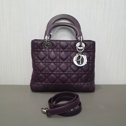 Dior Lady Dior Cannage Leather Handbag (Pre-Owned)