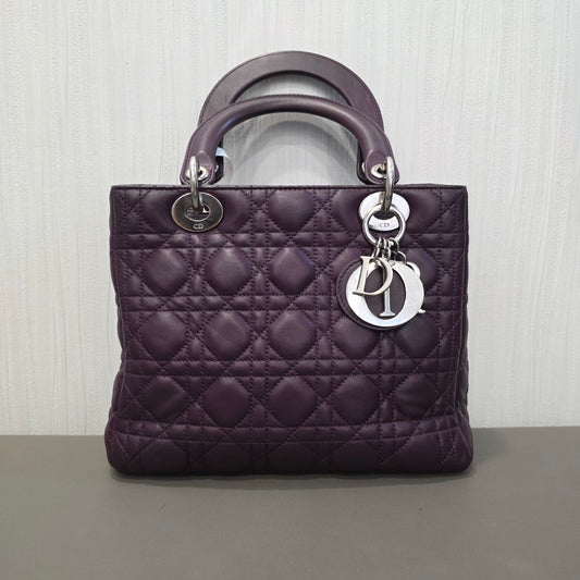 Dior Lady Dior Cannage Leather Handbag (Pre-Owned)