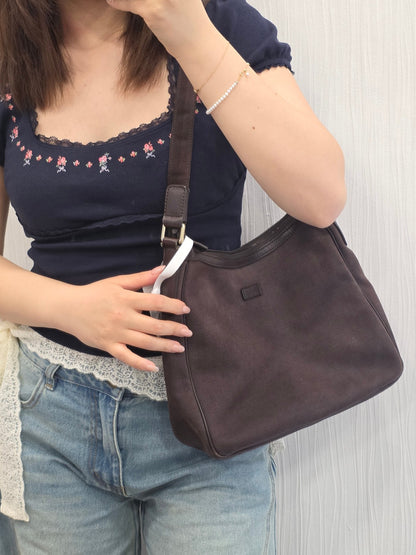 Gucci Canvas Shoulder Bag (Pre-Owned)