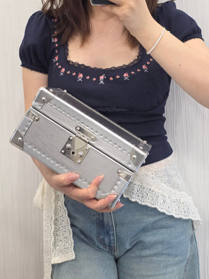 Louis Vuitton Silver Epi Trunk Shoulder Bag (Pre-Owned)