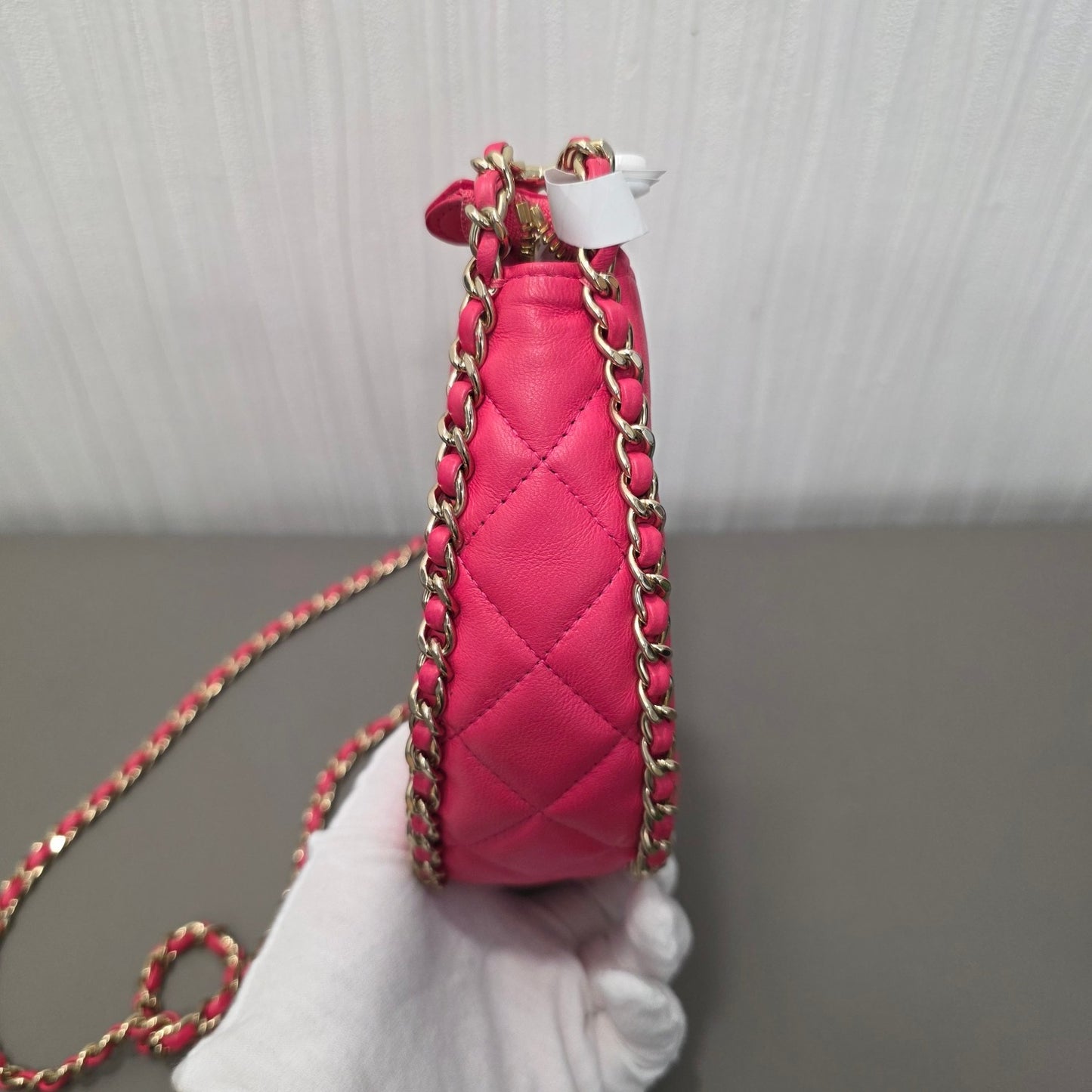 Chanel Quilted Leather Half Moon Shoulder Bag (Pre-Owned)