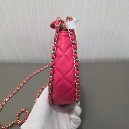 Chanel Quilted Leather Half Moon Shoulder Bag (Pre-Owned)