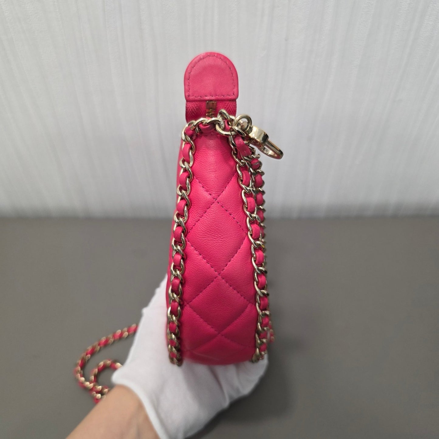 Chanel Quilted Leather Half Moon Shoulder Bag (Pre-Owned)