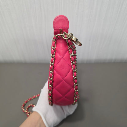 Chanel Quilted Leather Half Moon Shoulder Bag (Pre-Owned)