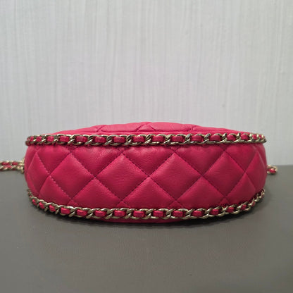 Chanel Quilted Leather Half Moon Shoulder Bag (Pre-Owned)