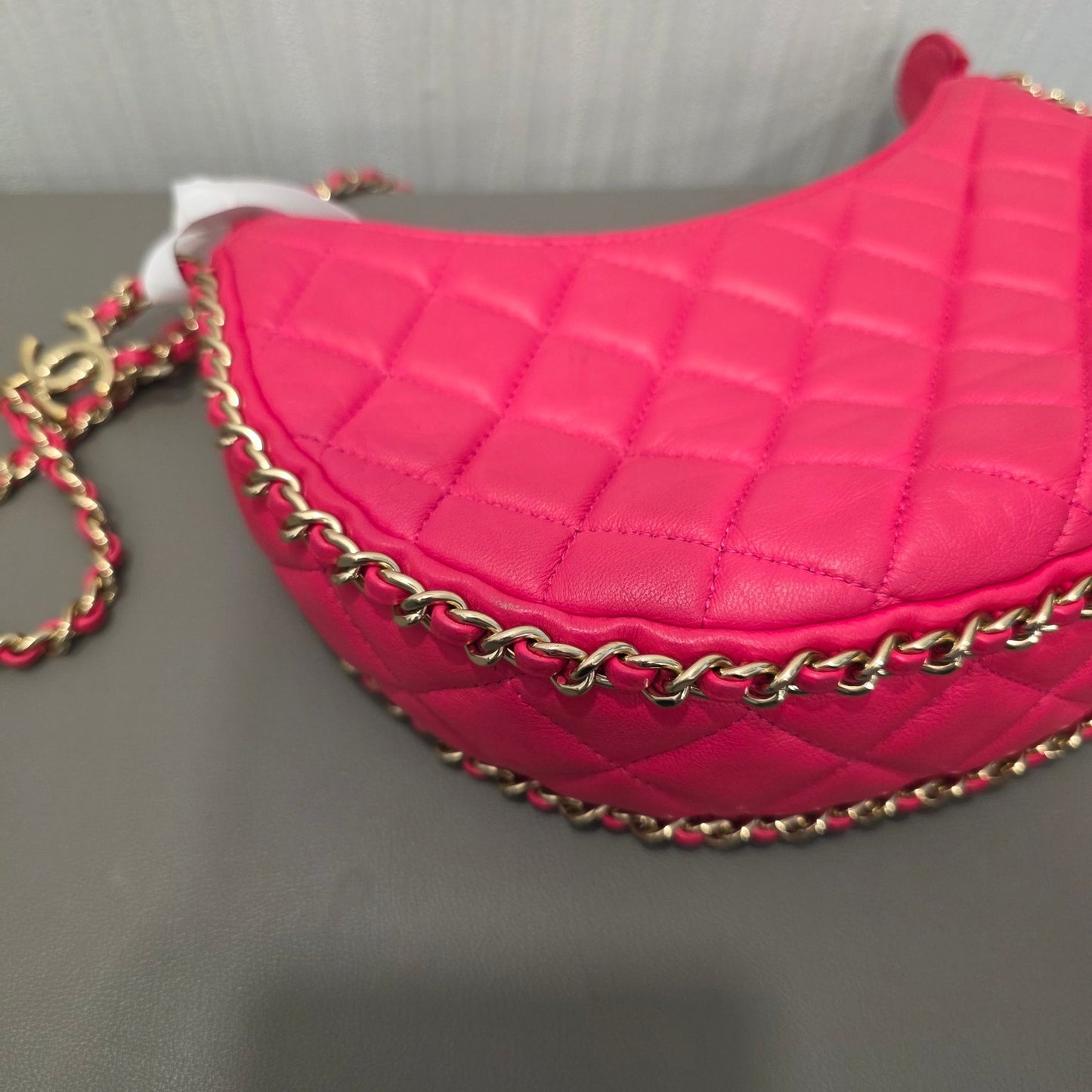 Chanel Quilted Leather Half Moon Shoulder Bag (Pre-Owned)