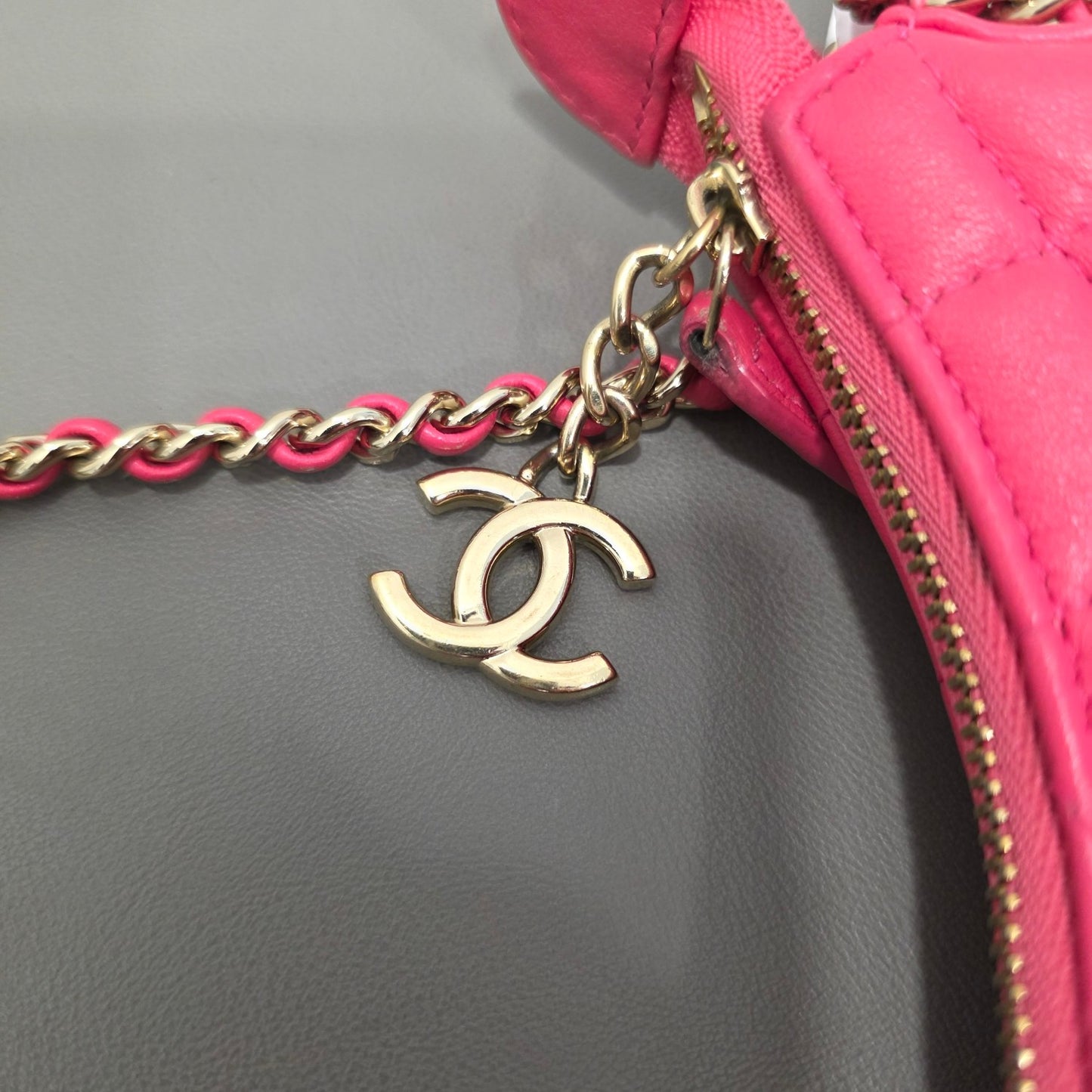 Chanel Quilted Leather Half Moon Shoulder Bag (Pre-Owned)