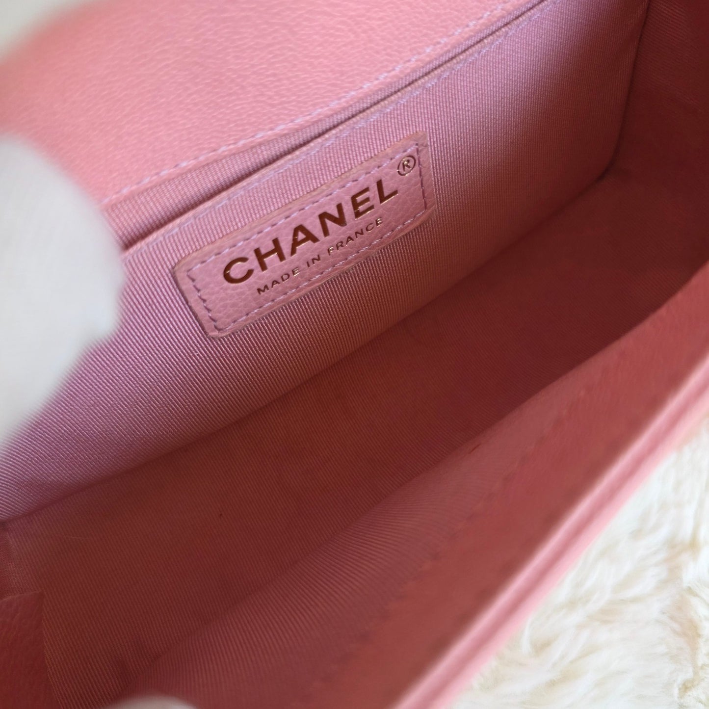 Chanel Boy Quilted Leather Chain Bag (Pre-Owned)