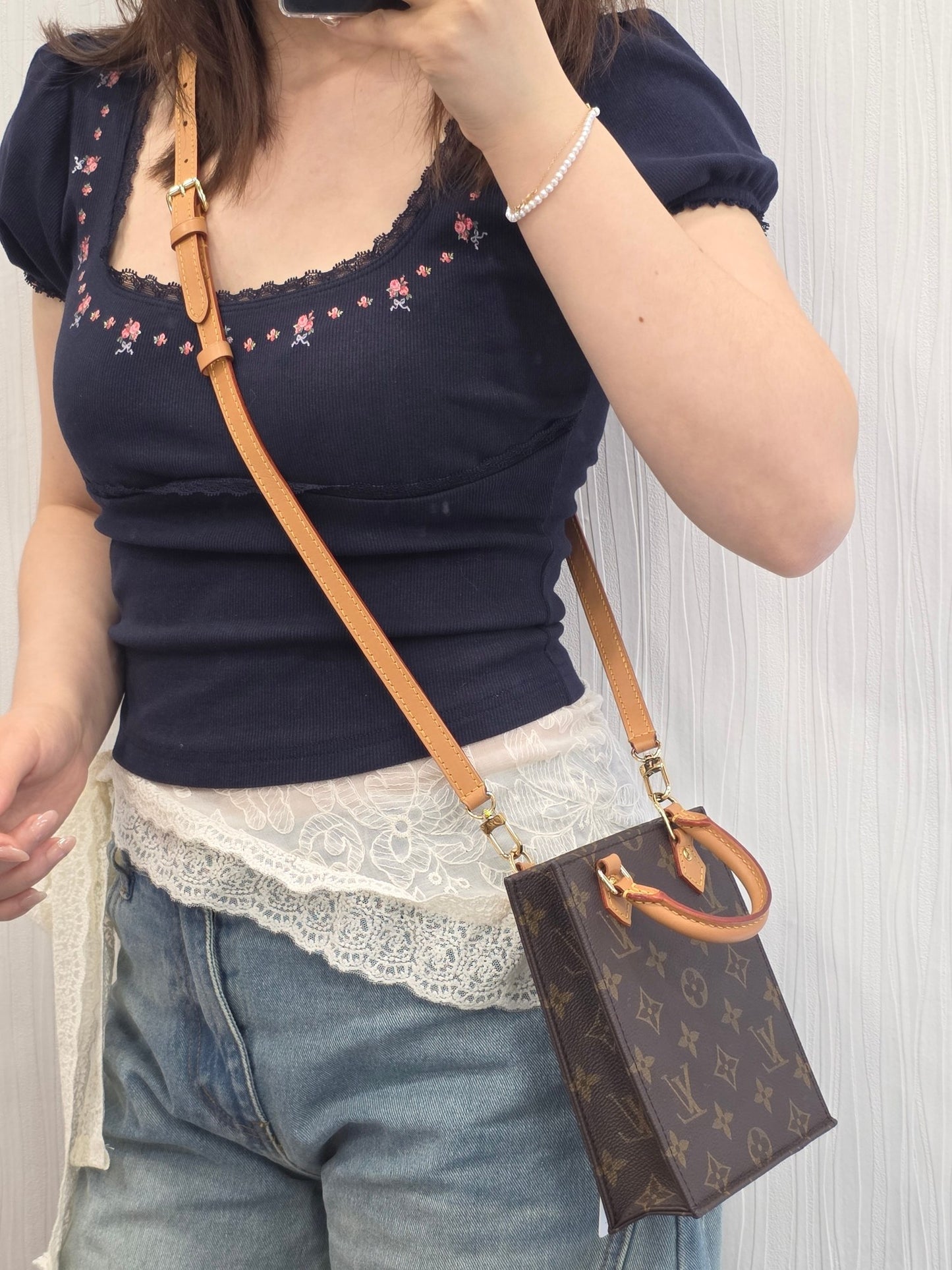 Louis Vuitton Monogram Canvas Sac Plat BB Bag (Pre-Owned)
