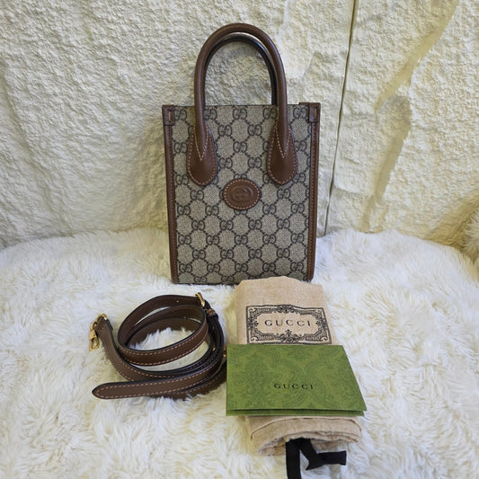 Gucci GG Supreme Mini Tote Bag (Pre-Owned)
