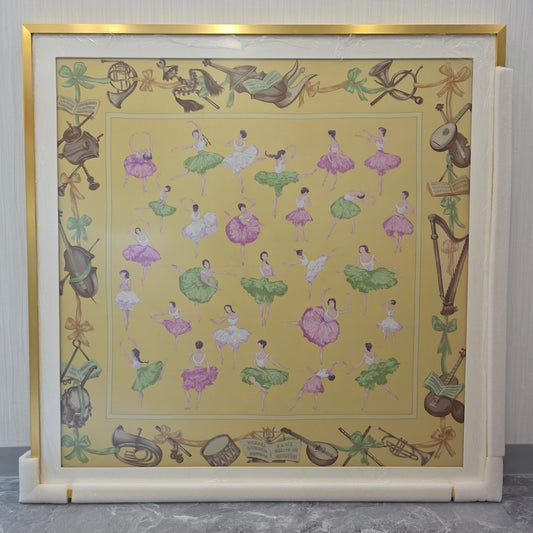 Hermès Ballet Dancers Framed Painting (Pre-Owned)