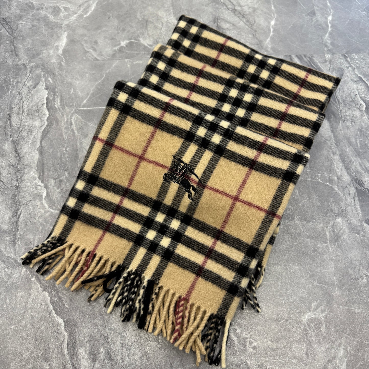 バーバリー ウールマフラー【中古】 
