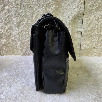 Chanel 2.55 Black Lambskin Chain Shoulder Bag[Pre-Owned]