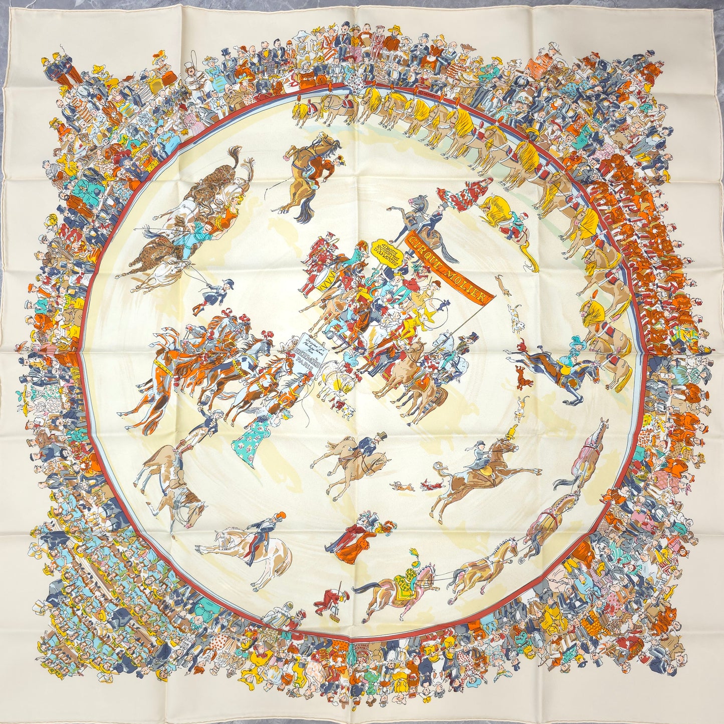 Hermès 90 Scarf "Cirque Molier" [Pre-Owned]