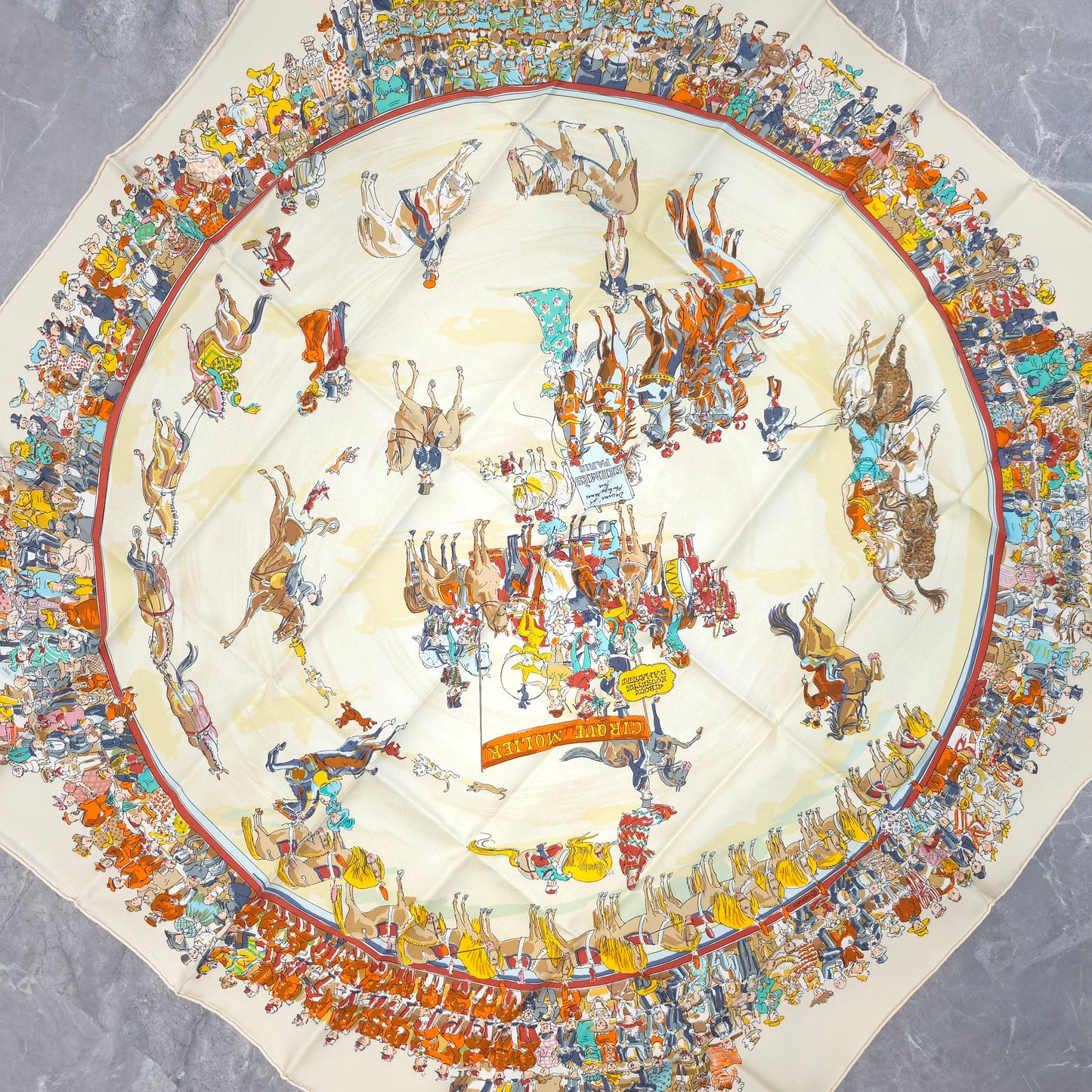 Hermès 90 Scarf "Cirque Molier" [Pre-Owned]