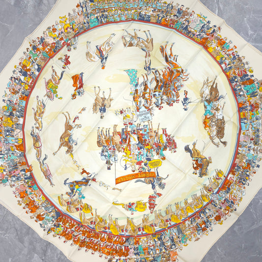 Hermès 90 Scarf "Cirque Molier" [Pre-Owned]