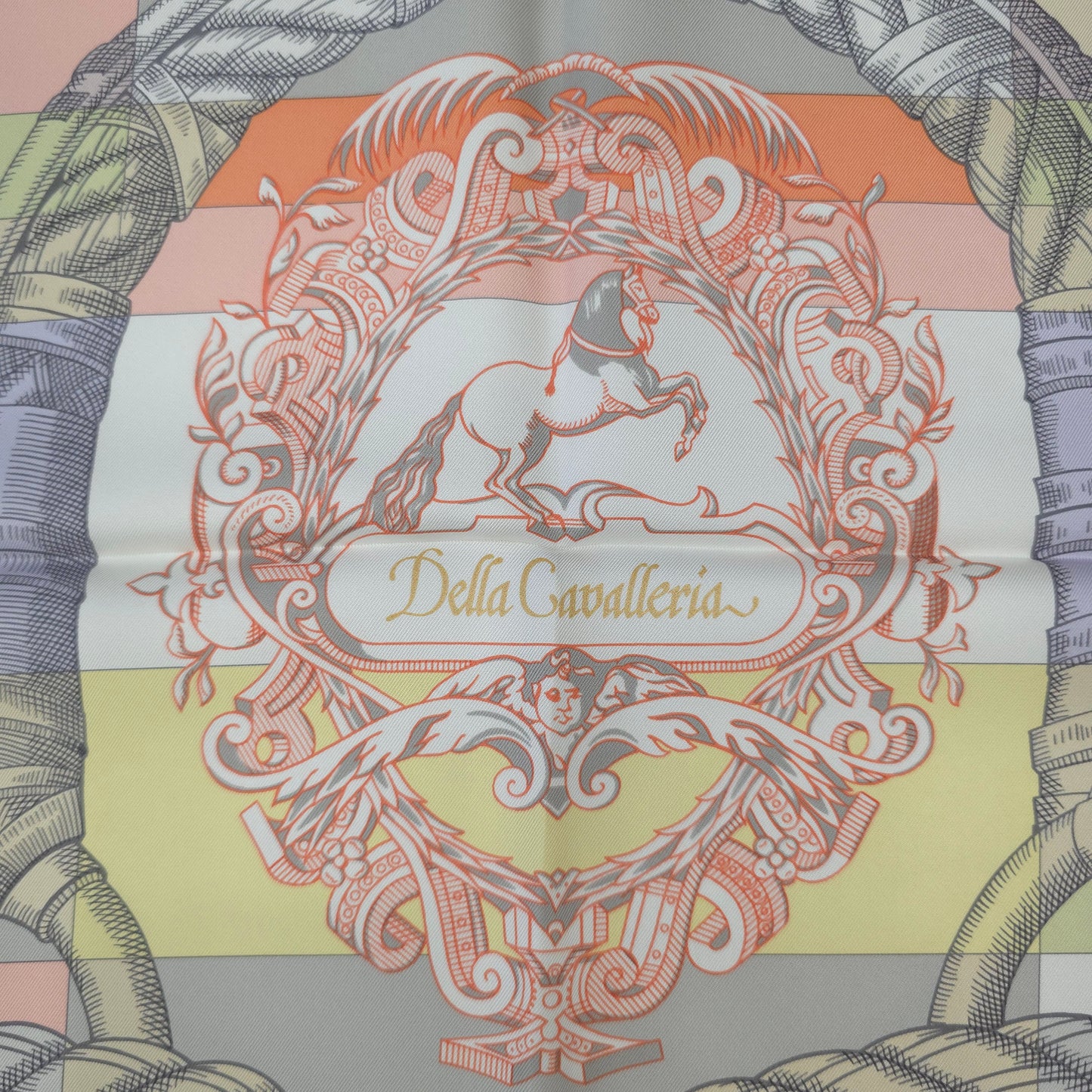 Hermès 90 围巾“Chevalier du Cheval”[二手]
