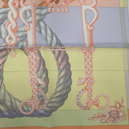 Hermès 90 围巾“Chevalier du Cheval”[二手]