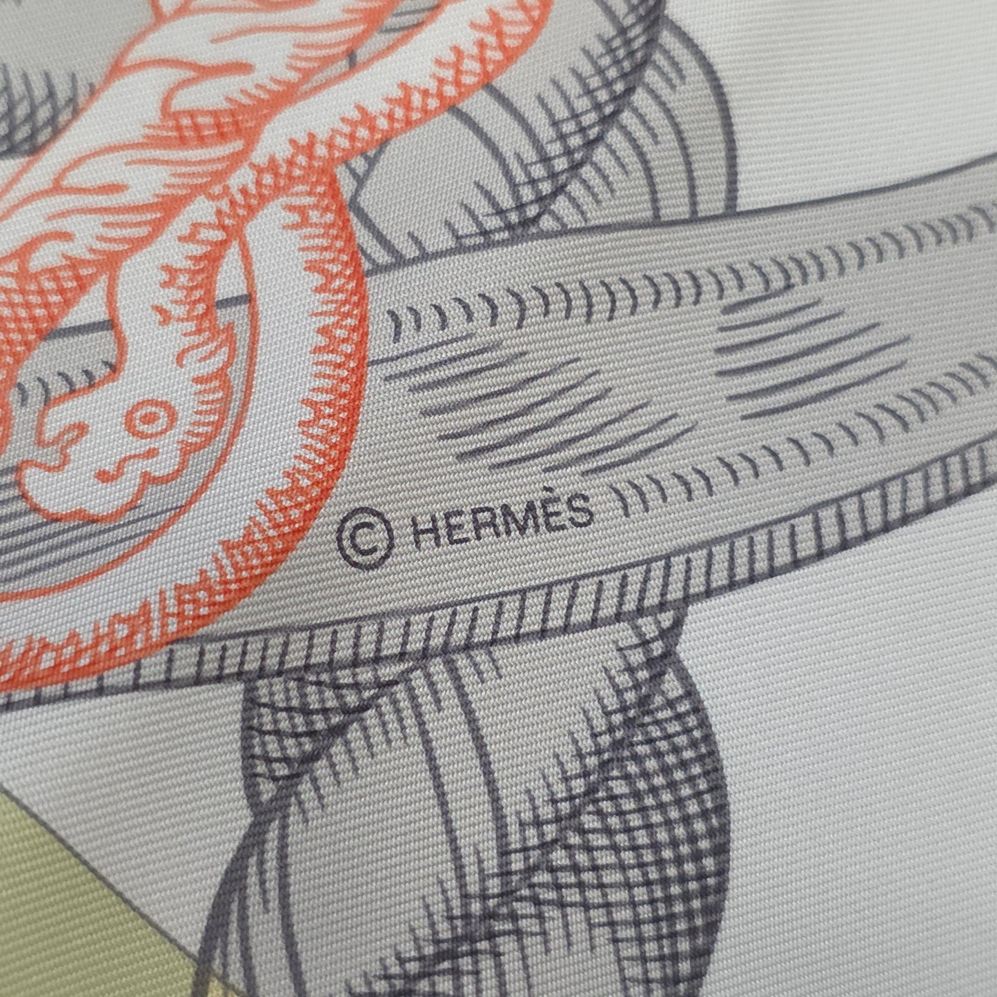 Hermès 90 围巾“Chevalier du Cheval”[二手]