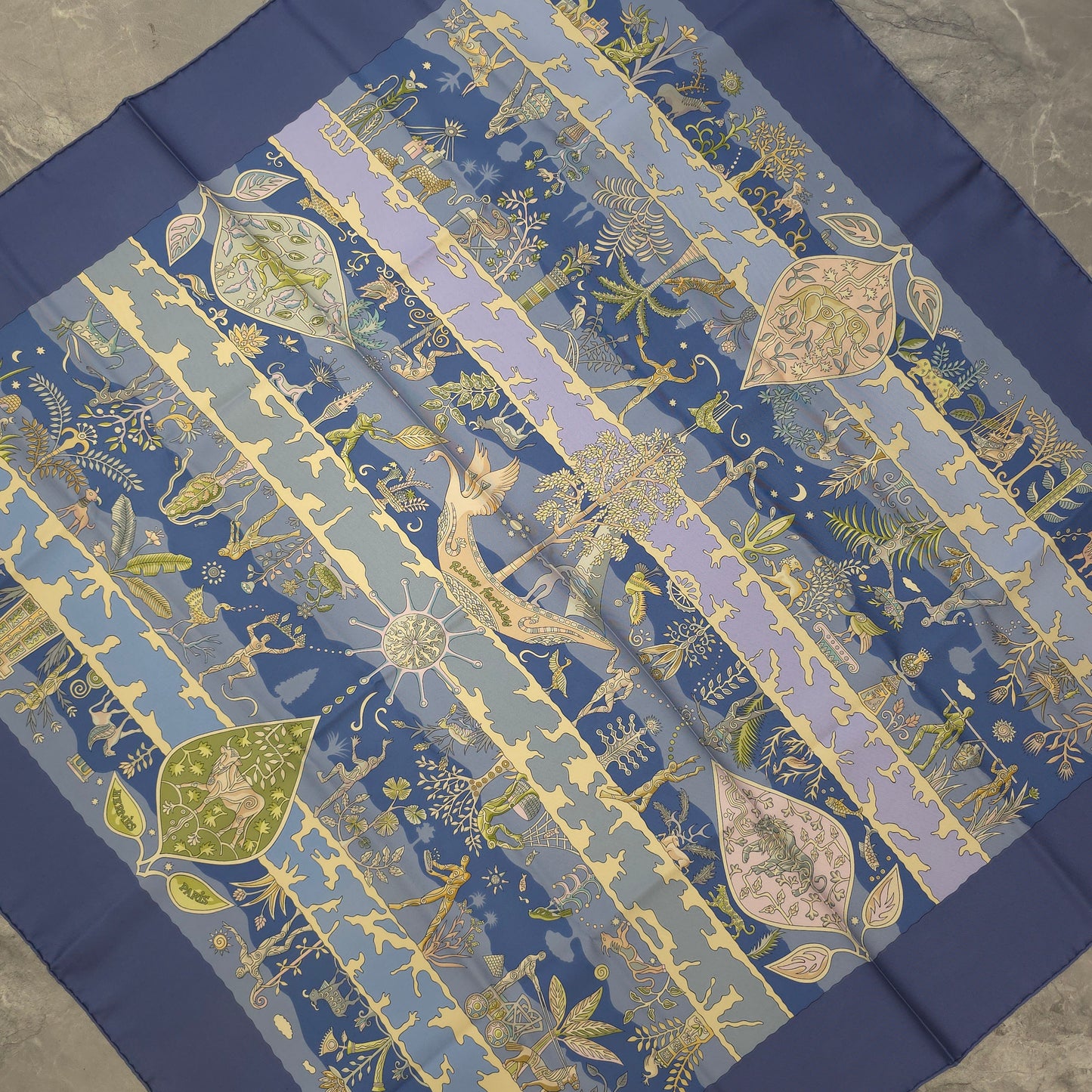 Hermès 90 Scarf "Chevalier du Cheval" [Pre-Owned]
