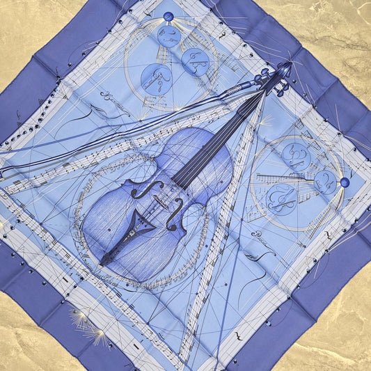 Hermès 90 Scarf "La Musique des Spheres" [Pre-Owned]