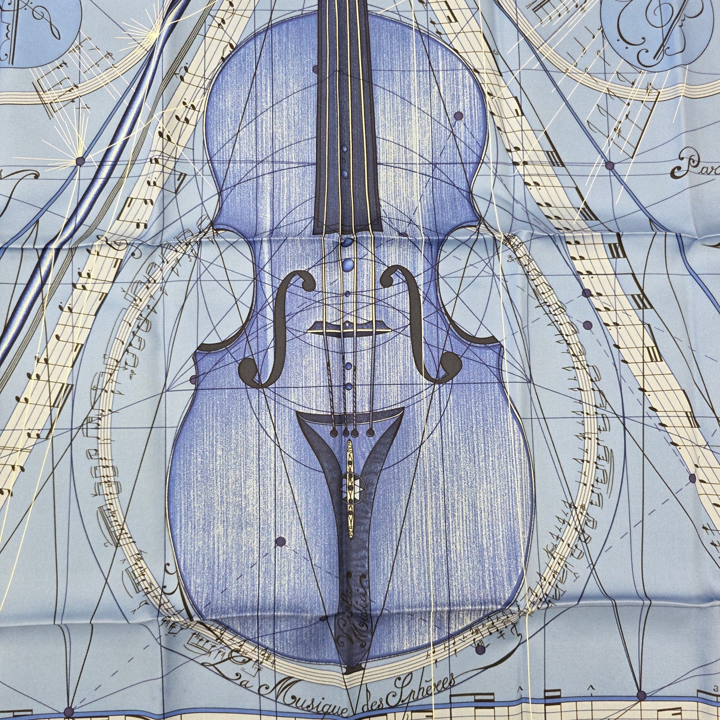 エルメス 90 スカーフ 「La Musique des Spheres」【中古】