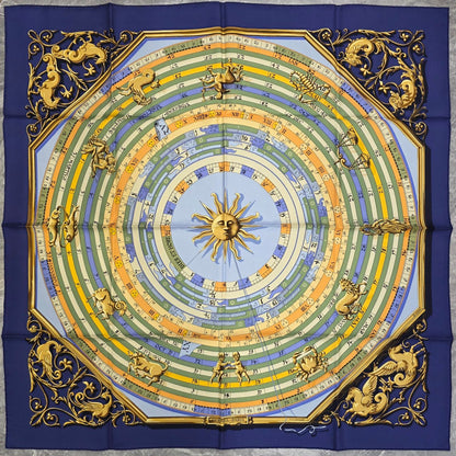 HERMES Silk Scarf DIES ET HORE (Pre-owned)
