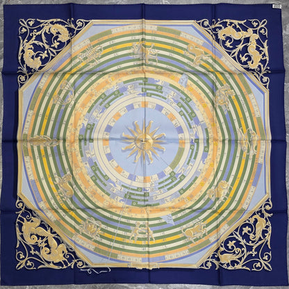 HERMES Silk Scarf DIES ET HORE (Pre-owned)