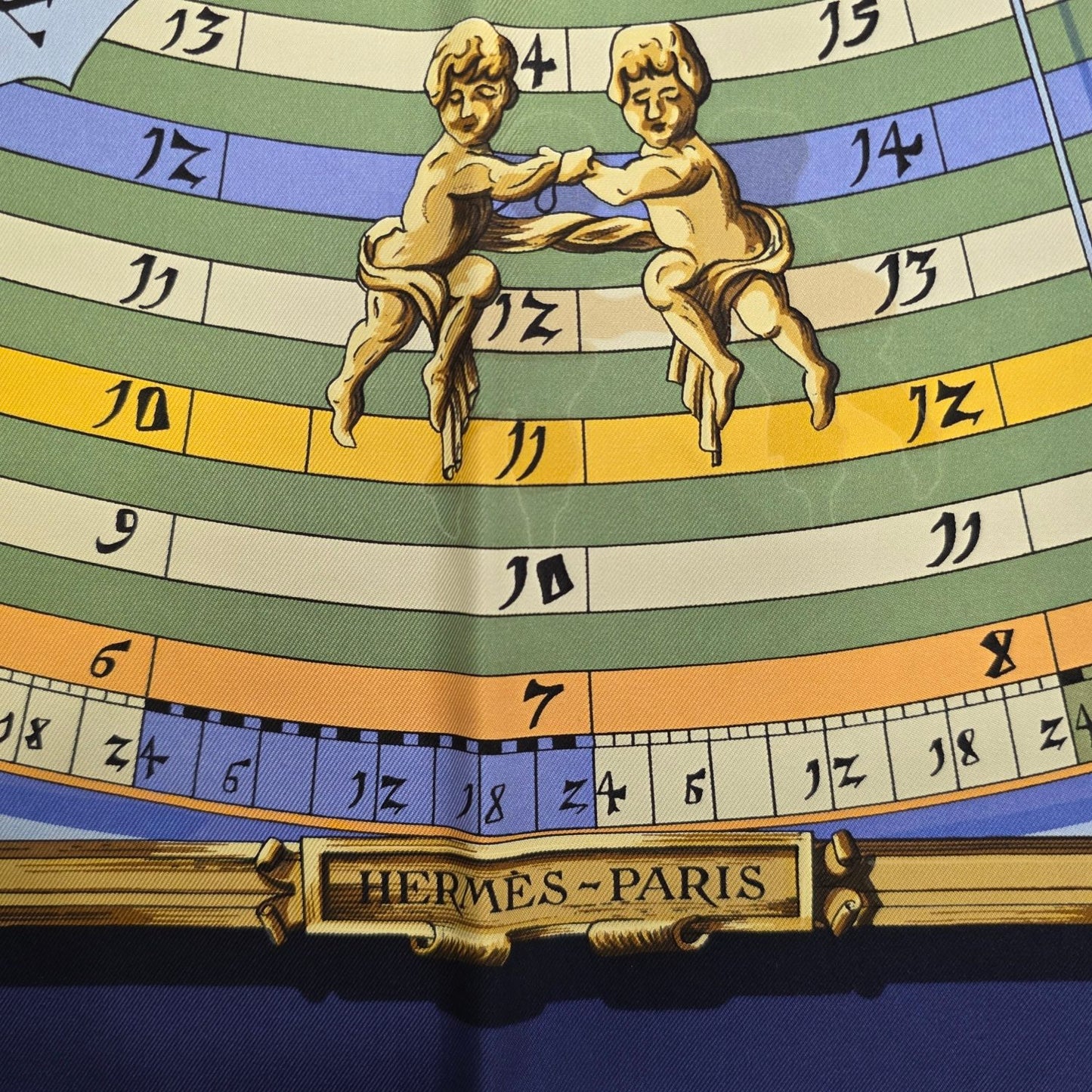 HERMES Silk Scarf DIES ET HORE (Pre-owned)