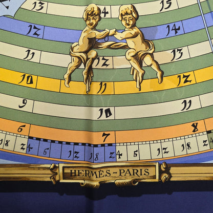HERMES Silk Scarf DIES ET HORE (Pre-owned)