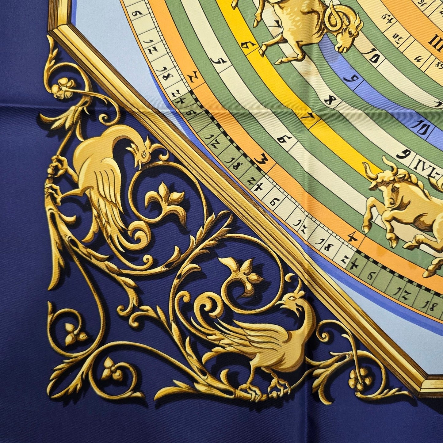 HERMES Silk Scarf DIES ET HORE (Pre-owned)