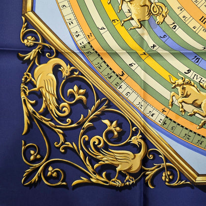 HERMES Silk Scarf DIES ET HORE (Pre-owned)