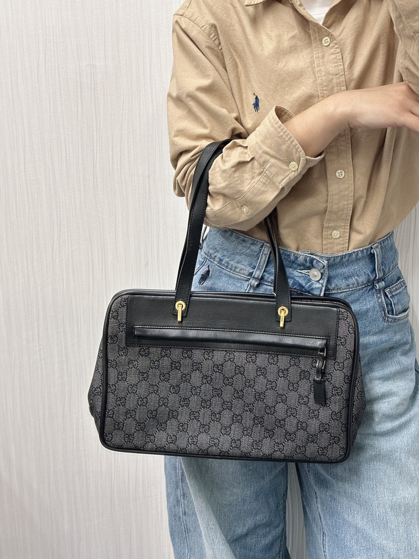 GUCCI Monogram Tote Handle Bag (Pre-owned)