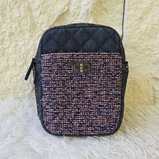 CHANEL Wool Denim Crossbody Bag (Pre-owned)