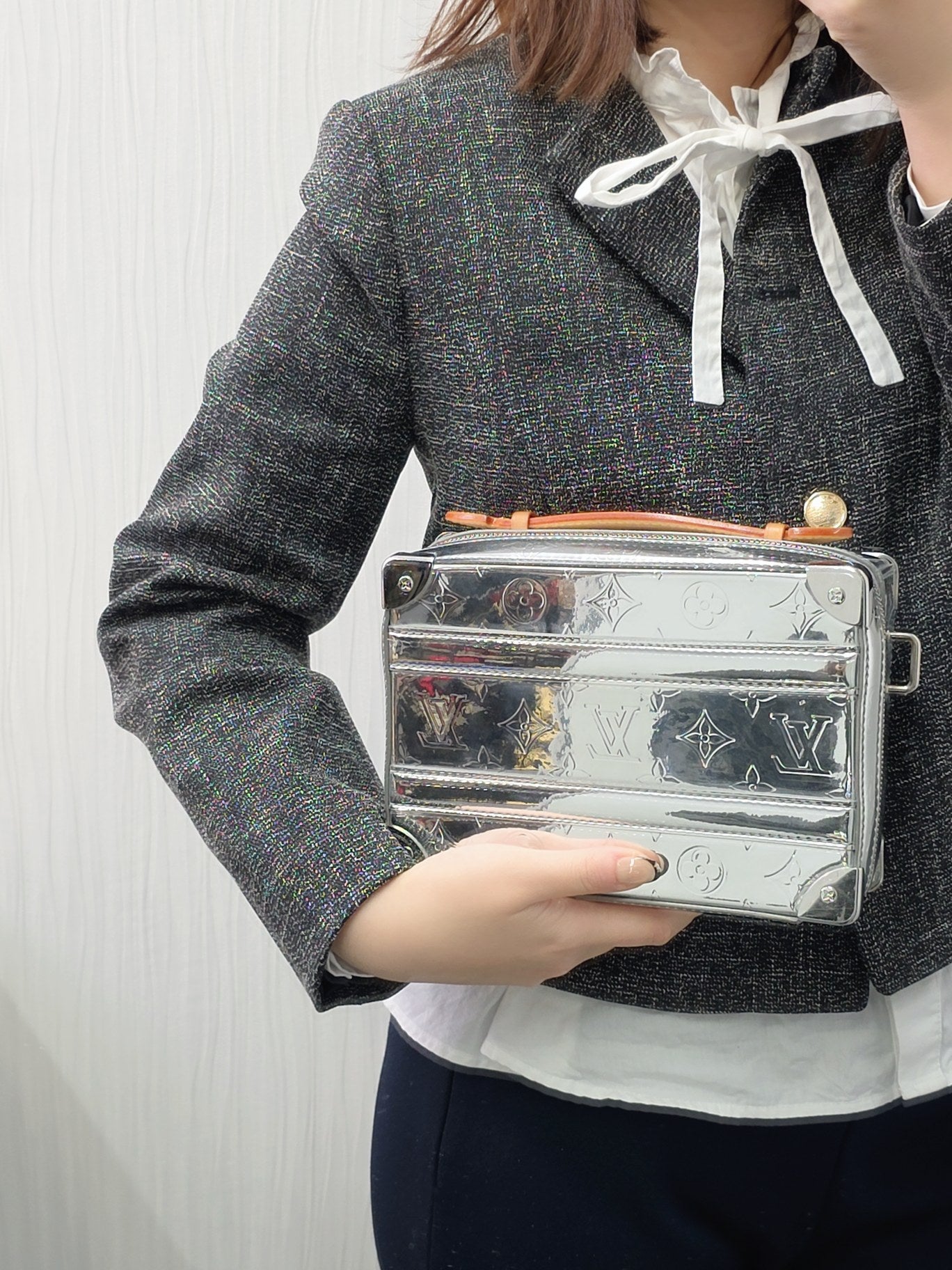 Louis Vuitton Silver Box Crossbody Bag (Pre-owned)