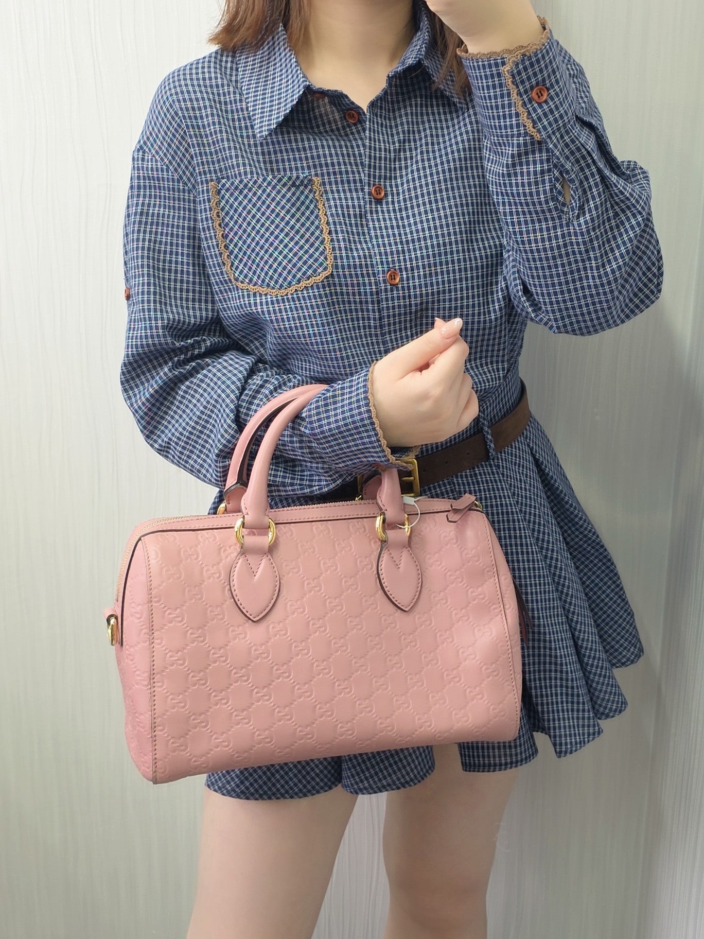 GUCCI Monogram Boston Bag (Pre-owned)
