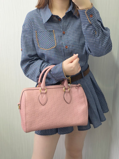 GUCCI Monogram Boston Bag (Pre-owned)